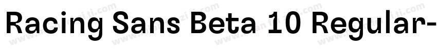 Racing Sans Beta 10 Regular字体转换